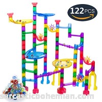 Gifts2U Marble Run Sets Kids 122 PCS Marble Race Track Game 90 Translucent Marbulous Pieces + 32 Glass Marbles STEM Marble Maze Building Blocks Kids 4+ Year Old 122pcs B078RLC8T9